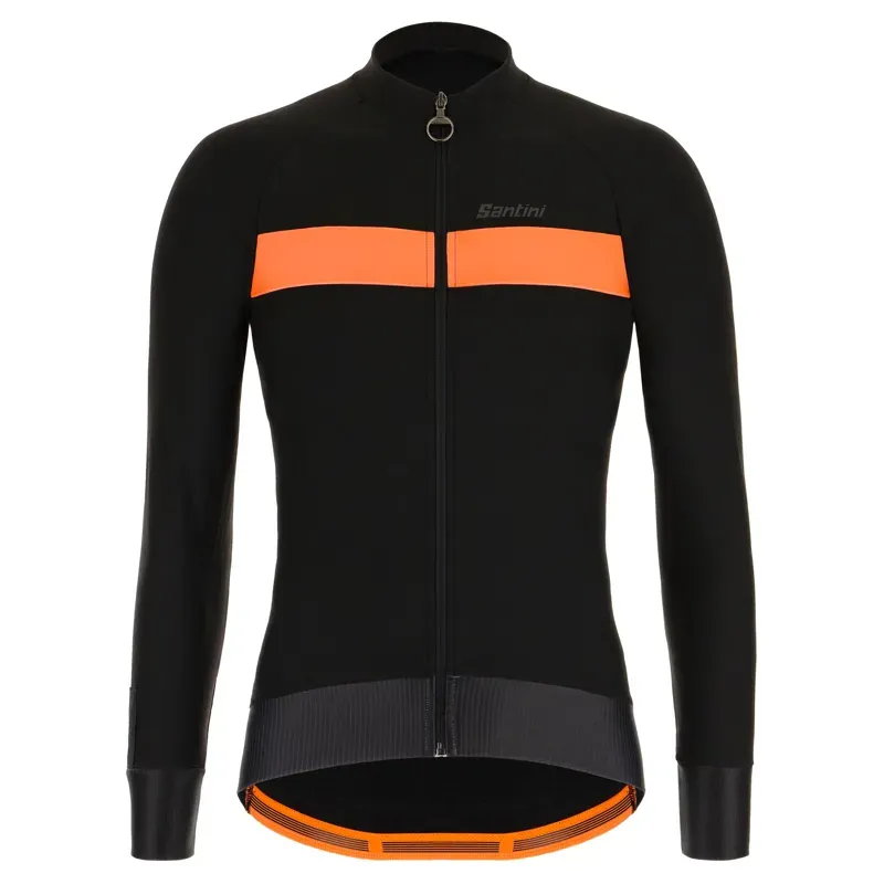 Santini Adapt Wool Long Sleeve Jersey in Black
