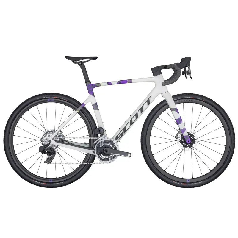 Scott Addict Gravel RC Bike in Beluga Grey/Progressive Purple