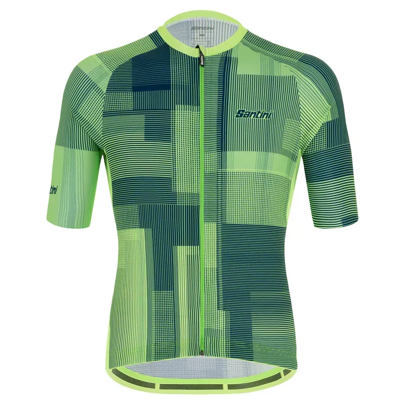 Santini Karma Kinetic Jersey in Flashy Green