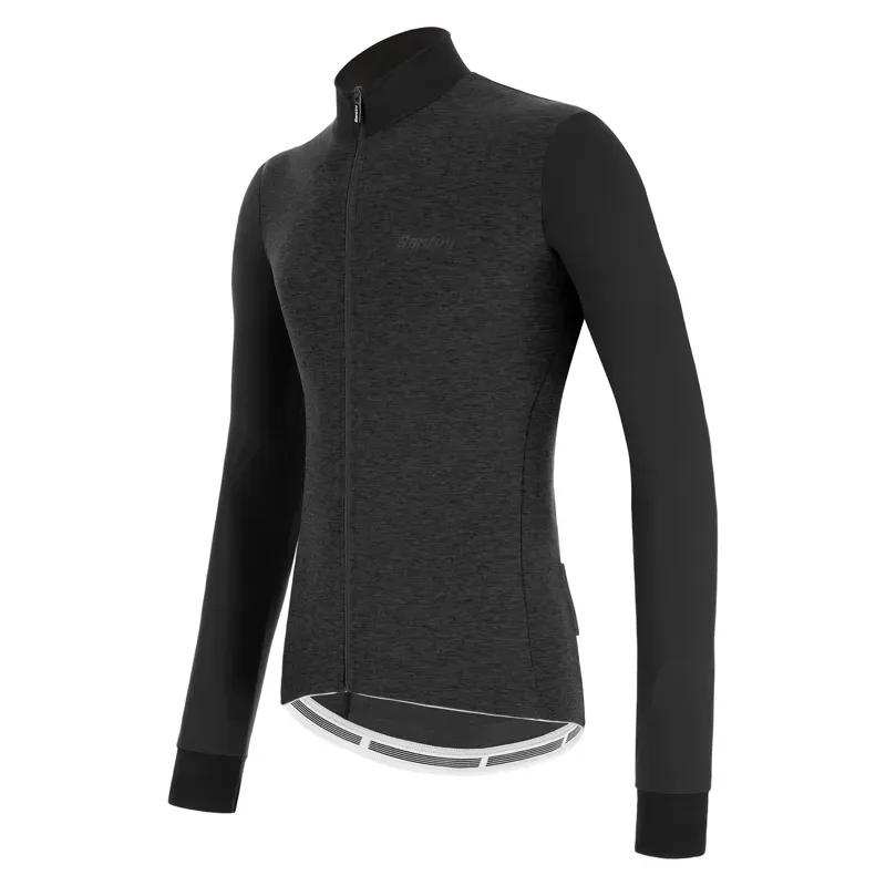 Santini Aw Colore Pure Long Sleeve Jersey in Black