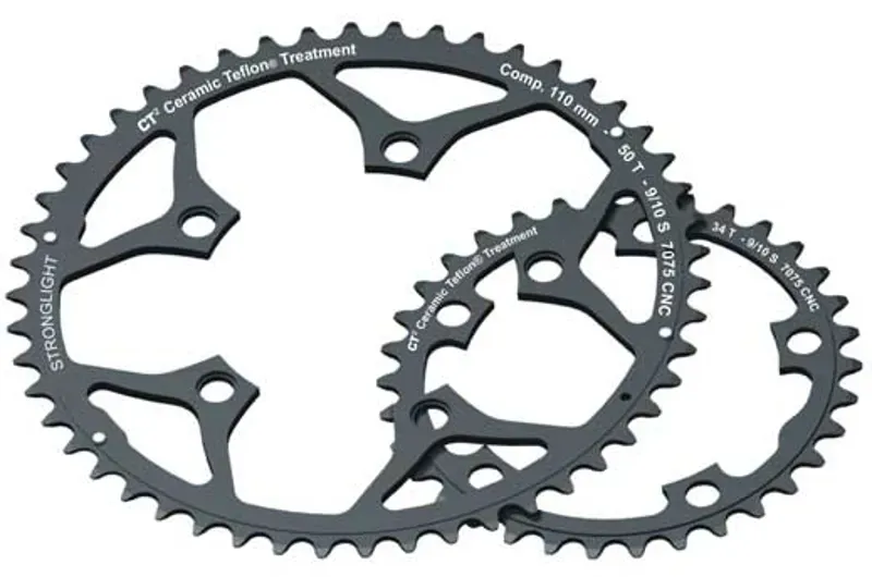 Stronglight Type S - 5083 Series 5-Arm Road Chainrings 48T- 50T BLACK