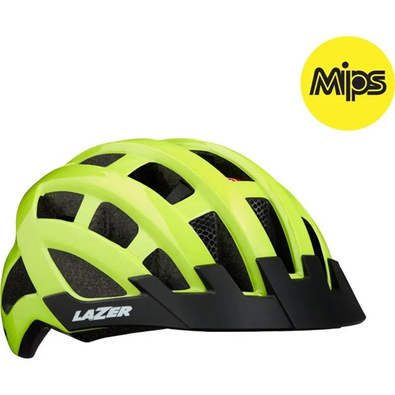 Lazer Compact Unisex's Adult Helmet Yellow Size 54-61cm 