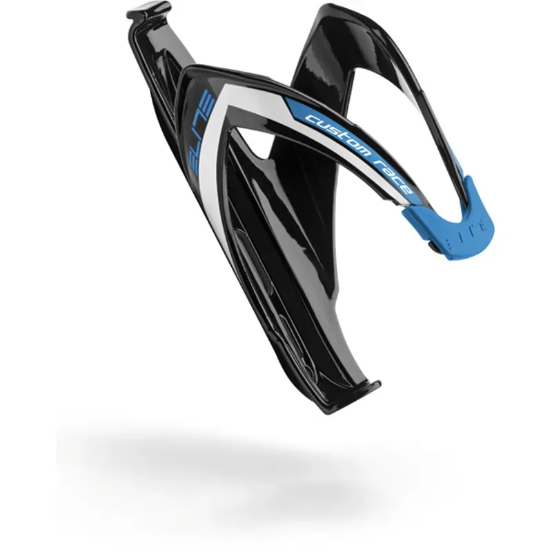 Elite Custom Race Resin Bottle Cage in Blue/Black