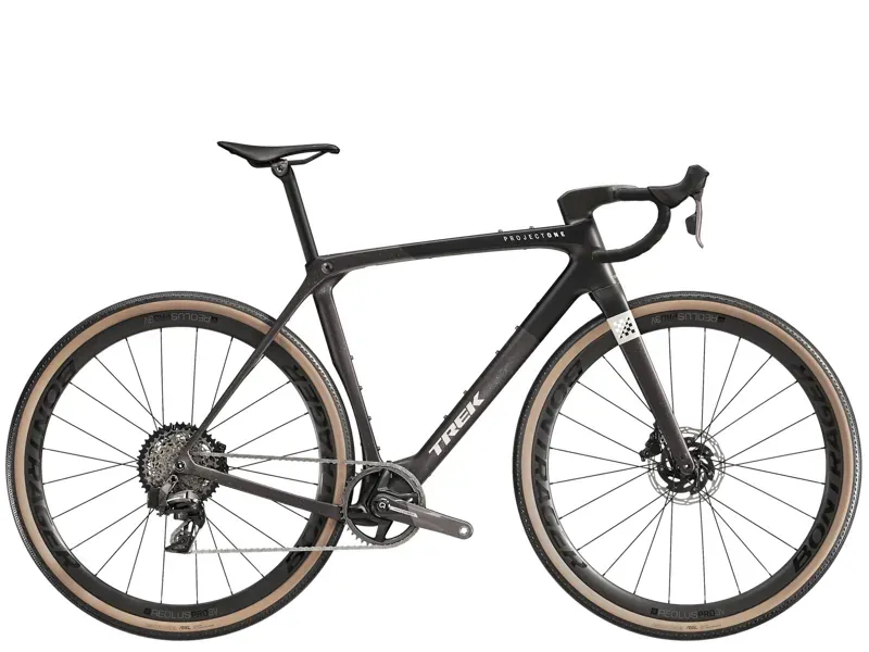 Trek Checkmate SLR 7 AXS Gravel Race Bike In Gloss Trek Black/Matte Carbon Smoke