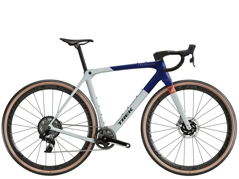 Trek Checkmate SLR 8 AXS Gravel Bike In Matte Hex Blue/Plasma Grey Pearl