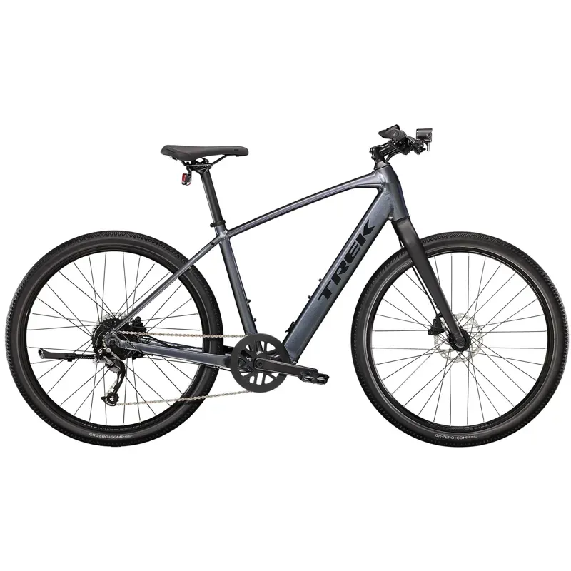 Trek Dual Sport+ 2 Electric Hybrid Bike in Galactic Grey