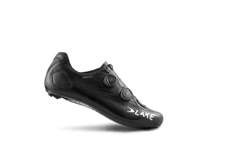Lake CX332 CFC Carbon Wide Fit Road Shoes in Black
