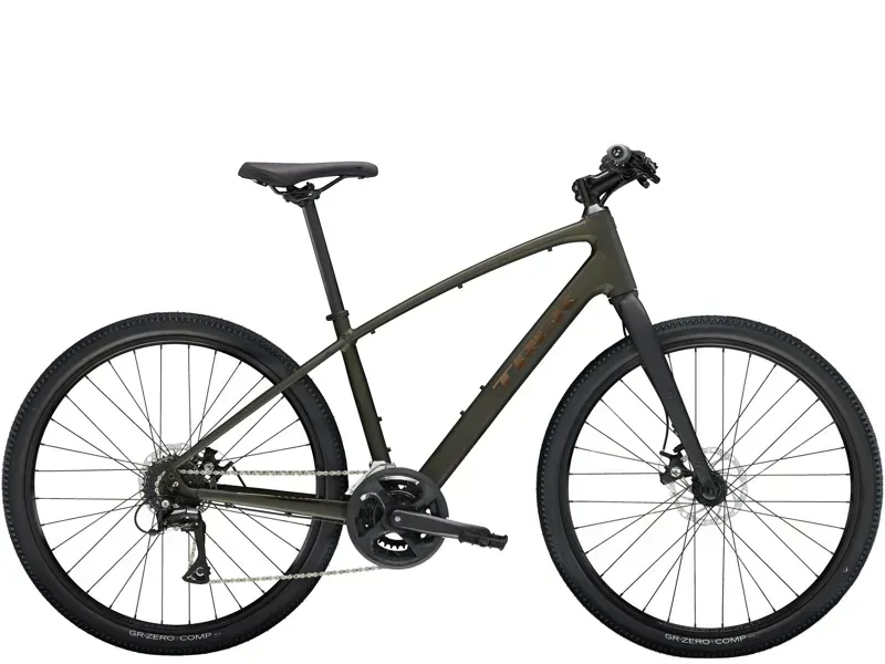 Trek Dual Sport 1 Hybrid Bike in Black Olive