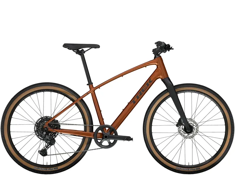 Trek Dual Sport 3 Hybrid Bike in Penny Orange