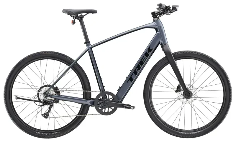 Trek Dual Sport+ 2 LT Electric Hybrid Bike in Galactic Grey