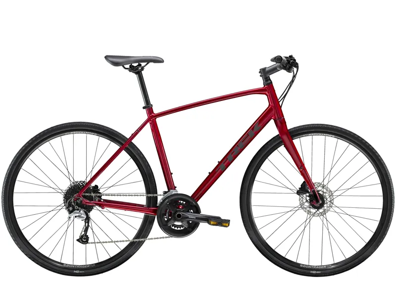 Trek FX 3 Disc Mens Hybrid Bike in Red