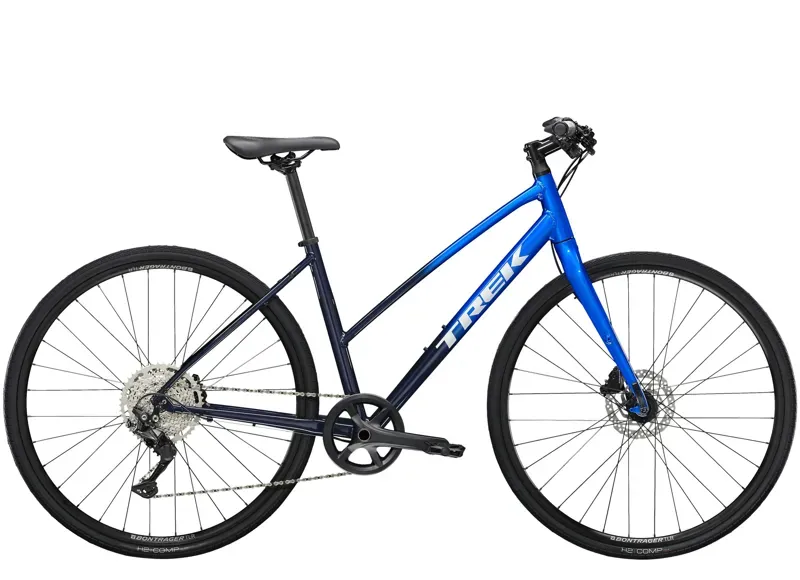 Trek FX 3 Disc Stagger Womens Hybrid Bike in Alpine-Deep Dark Blue