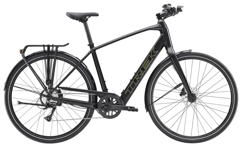 Trek FX+ 2 LT Electric Hybrid Bike in Trek Black
