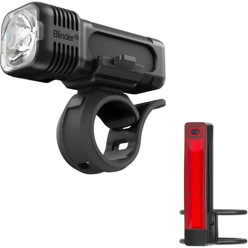 Knog Blinder Pro 400 and Plus Bike Light Set Twin Pack in Black
