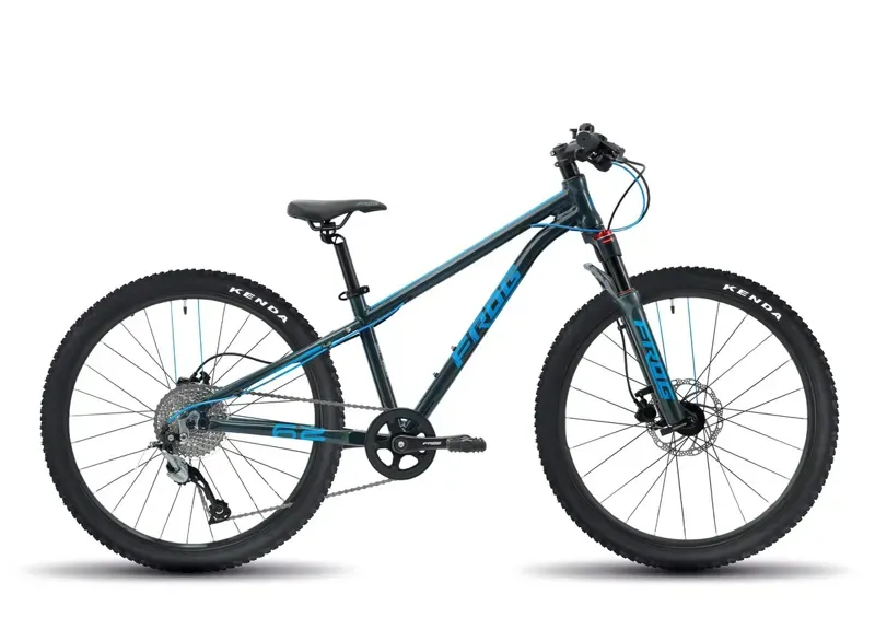 Frog MTB 62 Kids Mountain Bike In Metallic Grey/Neon Blue