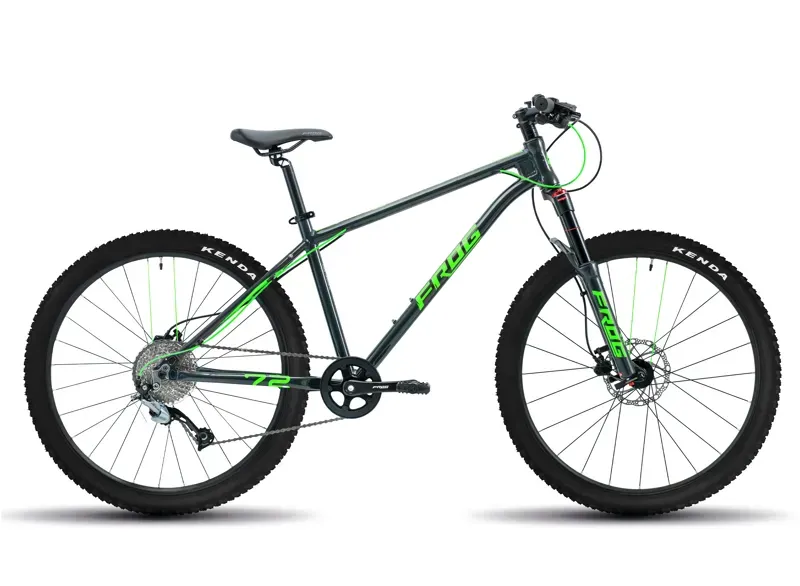 Frog MTB 72 Junior Mountain Bike In Metallic Grey/Neon Green