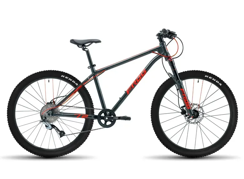 Frog MTB 72 Junior Mountain Bike In Metallic Grey/Neon Red