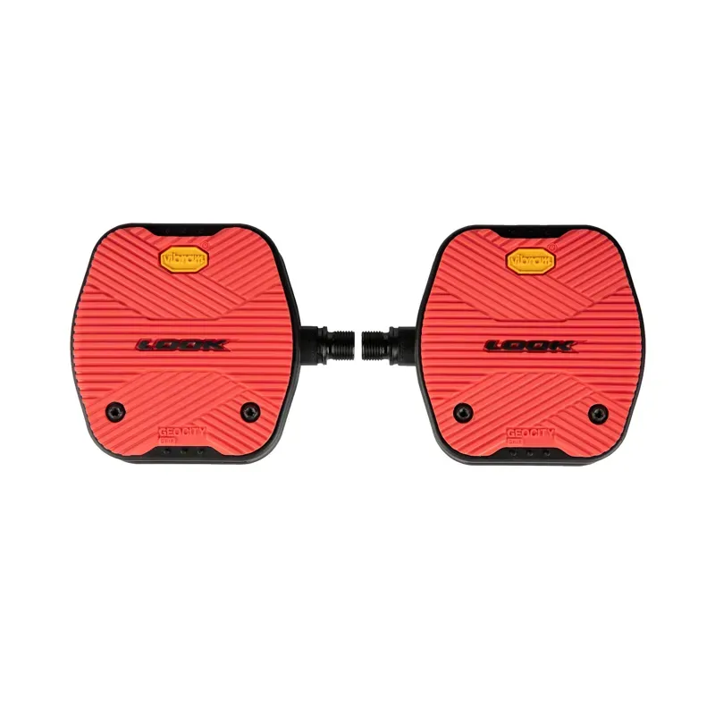 Look Geo City Grip Flat Pedals in Red