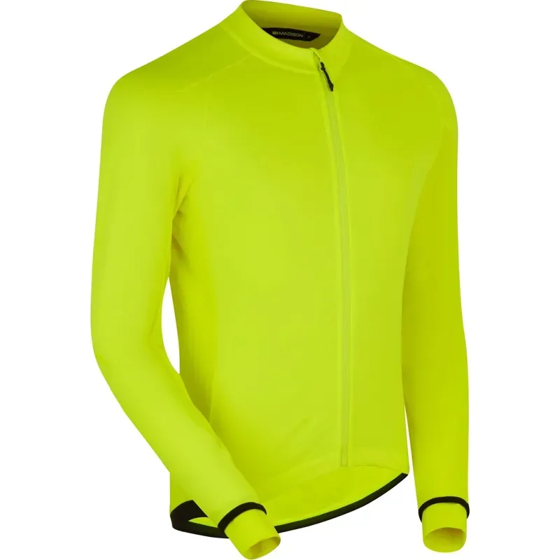 Madison DTE Men's Isoler Thermal Long Sleeve Jacket in Hi Viz Yellow-1