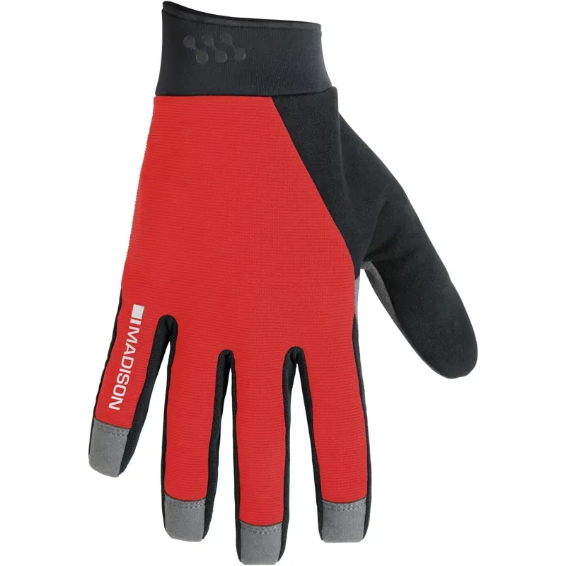 Madison Freewheel Gel Pad Trail Gloves in True Red