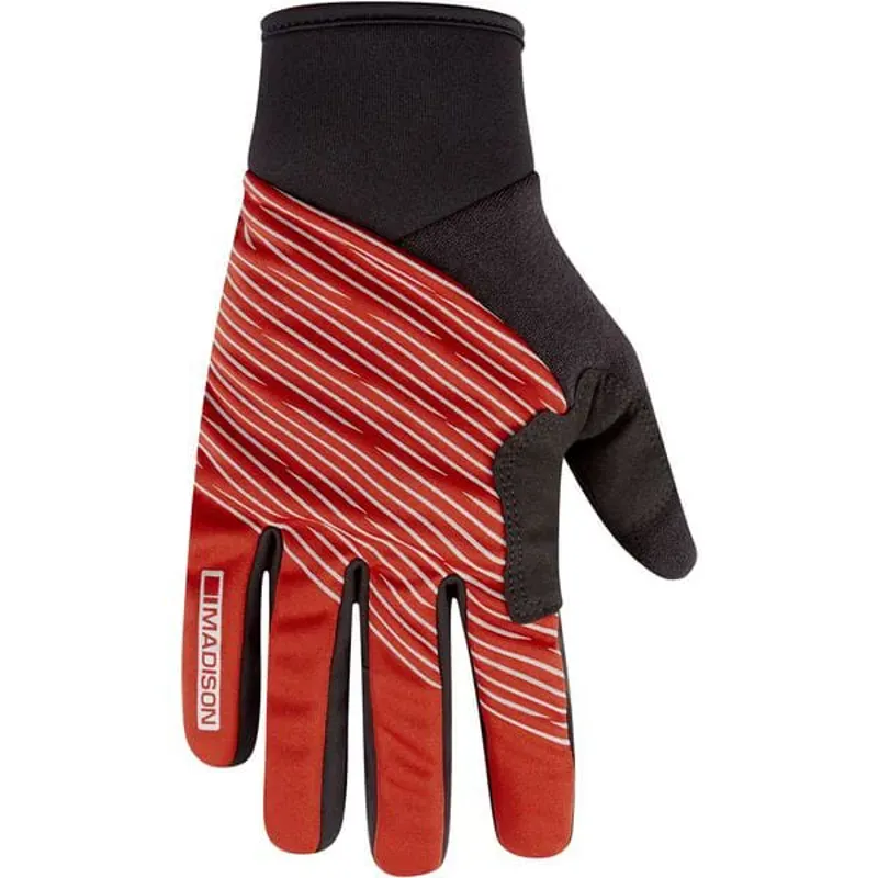 Madison Stellar Reflective Windproof Thermal Gloves in Lava Red