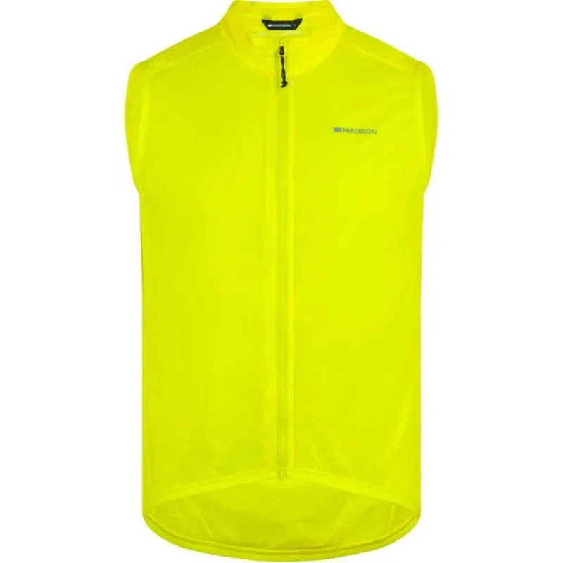 Madison Flux Men's Ultra Packable Waterproof Gilet in Yellow