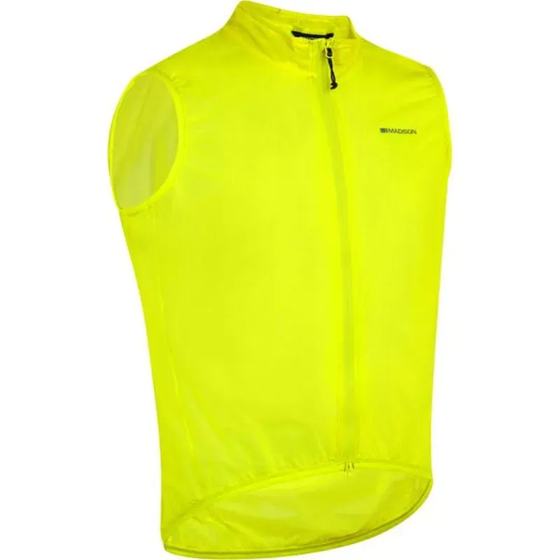 Madison Flux Men's Ultra Packable Waterproof Gilet in Yellow-1