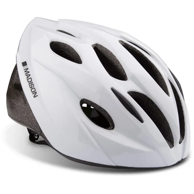 Madison Large Track Gloss Helmet In White
