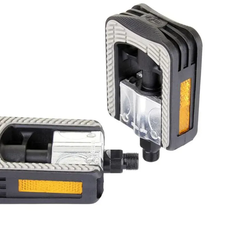 M Part  9/16 inch Folding Pedals in Black/Silver