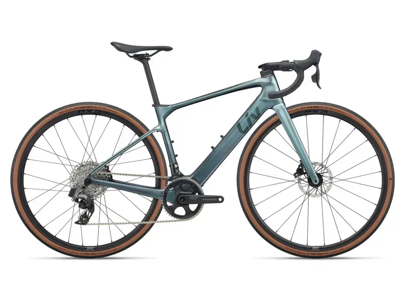Liv Avail Advanced E+ Elite AR Electric Road Bike In Gloss Silver Pine