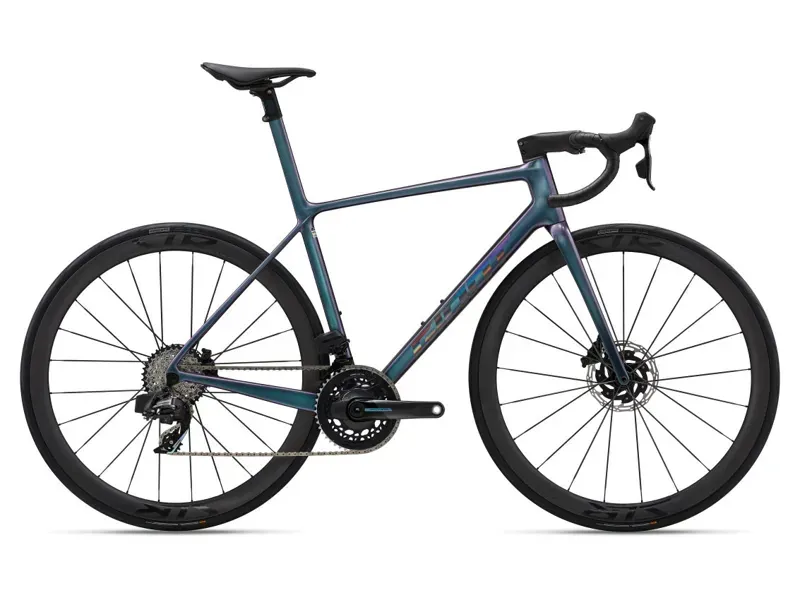 Giant TCR Advanced SL 1-AXS Road Bike In Gloss Blue Dragonfly/Laser Foil