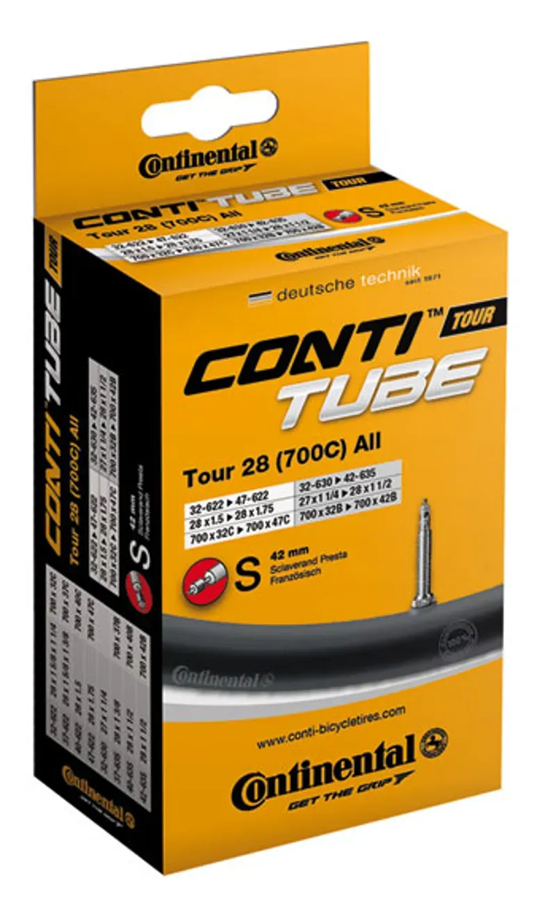 Continental Race 28 Wide 700x25-32mm Presta LV 60mm Tube in Black