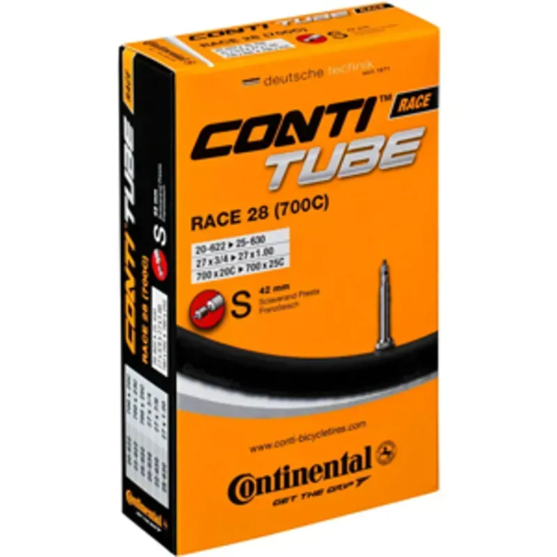 Continental Race 28 Inner Tube 700 x 20-25mm Presta 42mm in Black