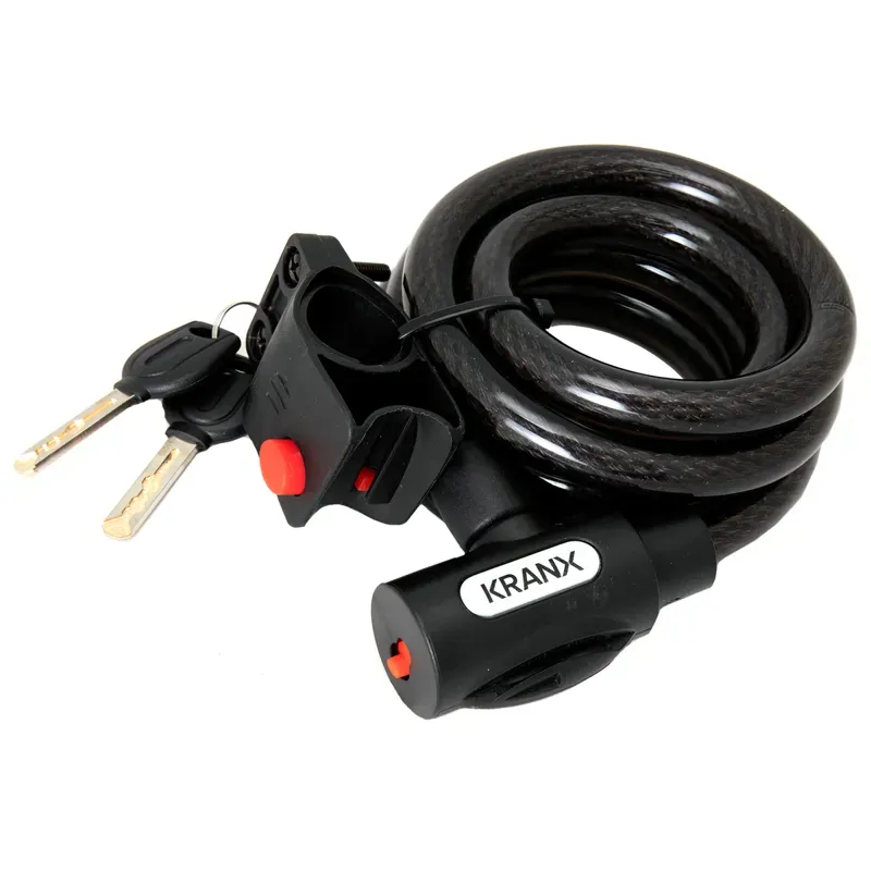 KranX Garrison X 1800mm Key Cable Lock BLACK 15mm