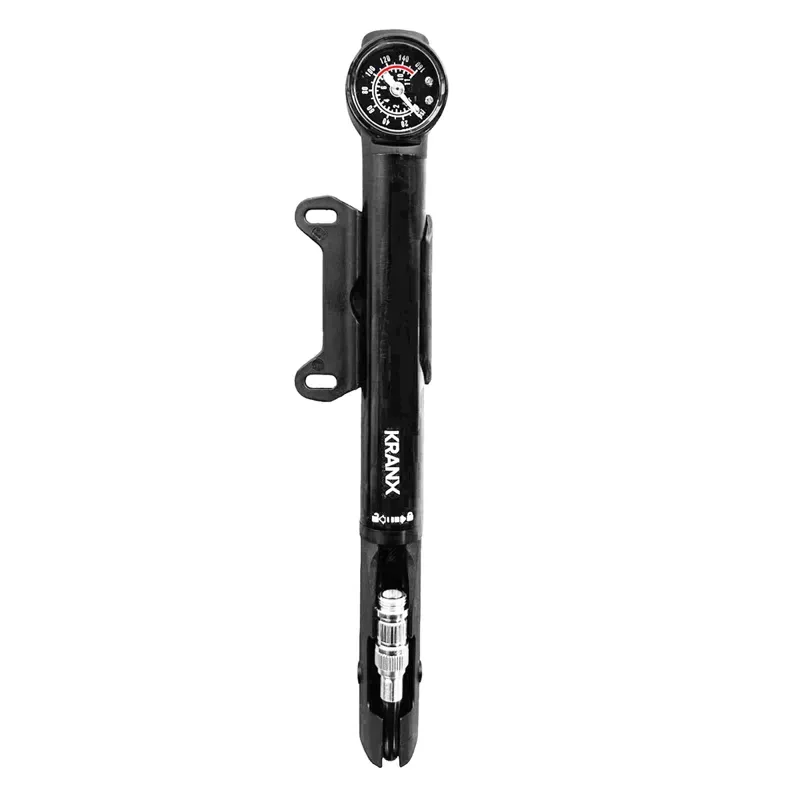KranX Anemos MTB/Trekking Alloy Mini Pump w/ Gauge in Black