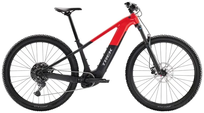 Trek Powerfly+ 4 Electric MTB in Gloss Radioactive Red/Matte Dark Star