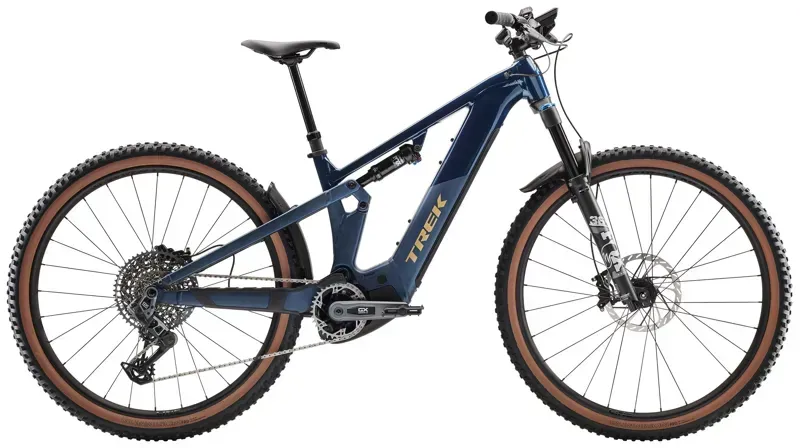 Trek Powerfly FS+ 8 Gen 4 Electric MTB In Matte/Gloss Mulsanne Blue