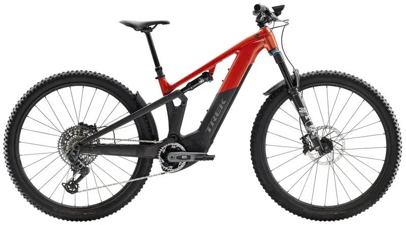 Trek Powerfly FS+ 8 Gen 4 Electric MTB In Gloss Lava/Matte Dark Web