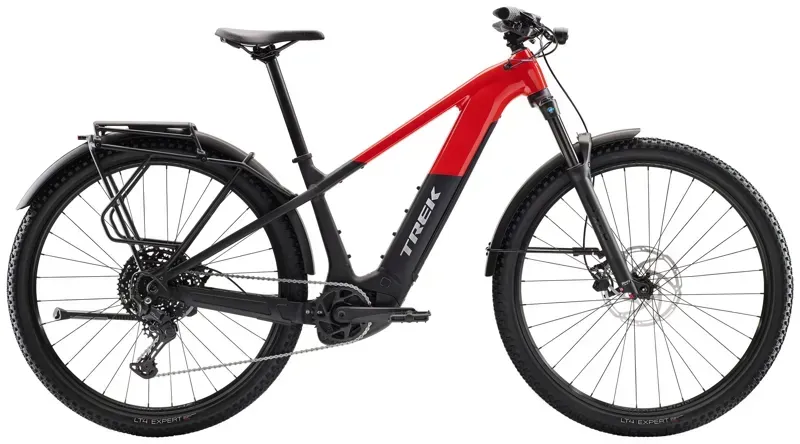 Trek Powerfly+ 4 EQ Electric MTB in Gloss Radioactive Red/Matte Red/Dark Star