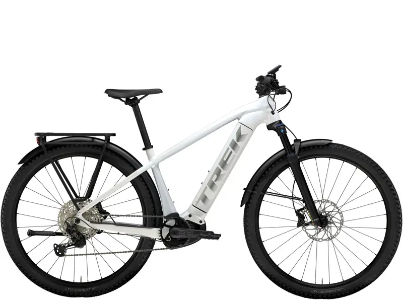 Trek Powerfly Sport 5 Equipped E-Mountain Bike in White Prismatic/Plasma Grey Pearl