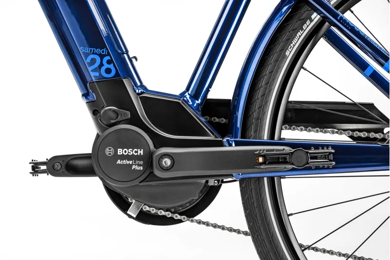 Moustache Samedi 28.2 Open 500Wh Electric Hybrid Bike in Deep Blue-4