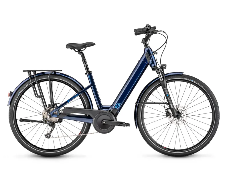 Moustache Samedi 28.2 Open 500Wh Electric Hybrid Bike in Deep Blue