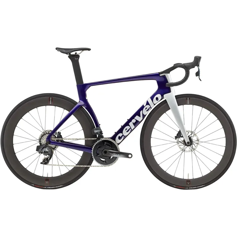 Cervelo S5 Force AXS V1.1 Carbon Road Bike in Sapphire/Ice