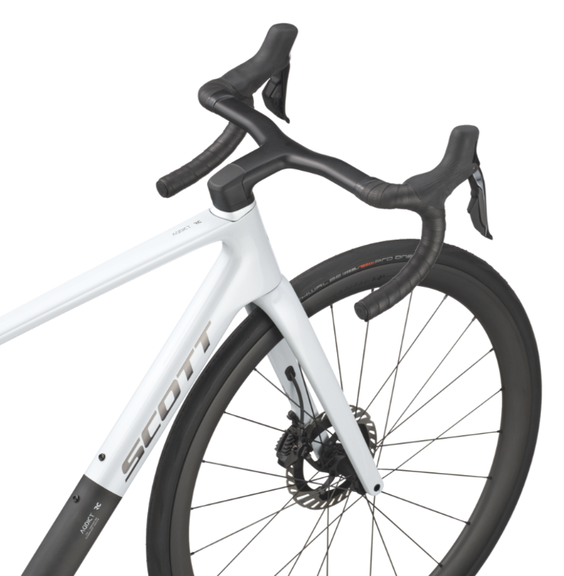 2025 Scott Addict RC Pro Road Bike in Cumulus White/Carbon Black-2