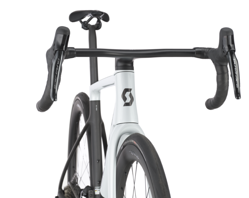 2025 Scott Addict RC Pro Road Bike in Cumulus White/Carbon Black-3