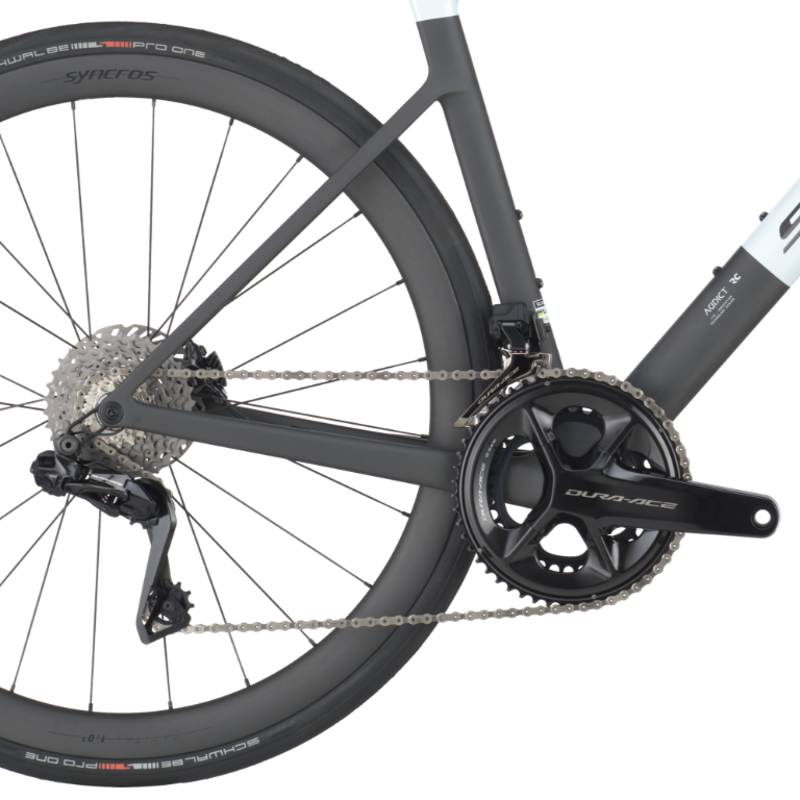 2025 Scott Addict RC Pro Road Bike in Cumulus White/Carbon Black-4