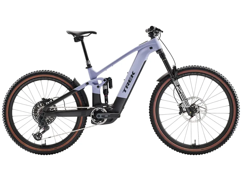 Trek Rail+ 9.9 XO AXS Carbon Electric MTB in Lavender Haze