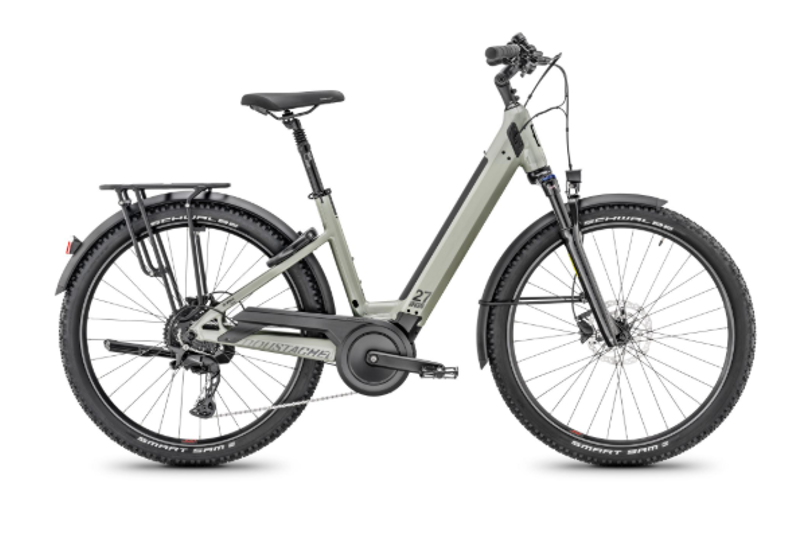 Moustache Xroad 4 Open 500Wh Electric Hybrid Bike in Chalk Glossy