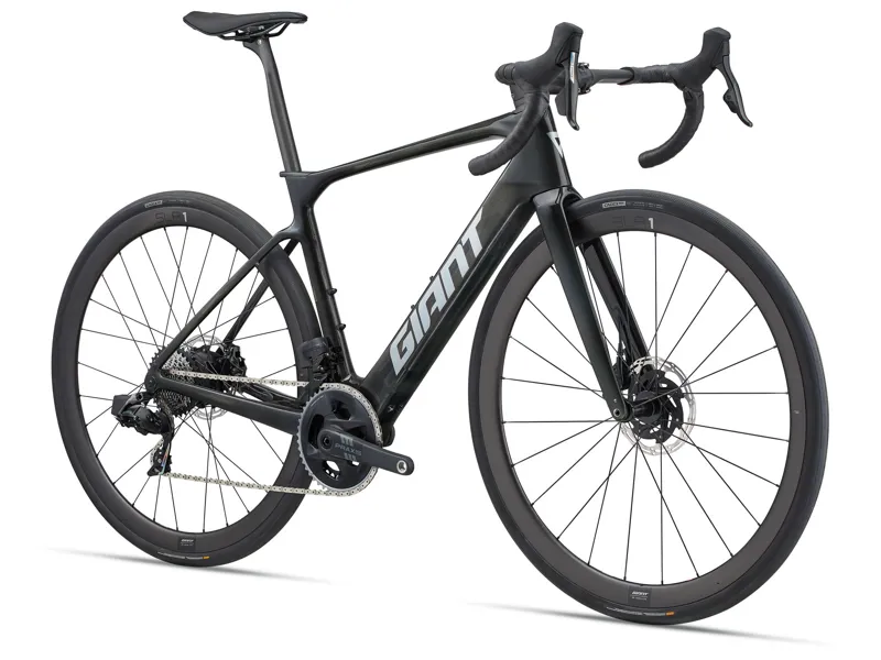 Giant Defy Advanced E+ Elite 1 Electric Road Bike In Raw Carbon-1