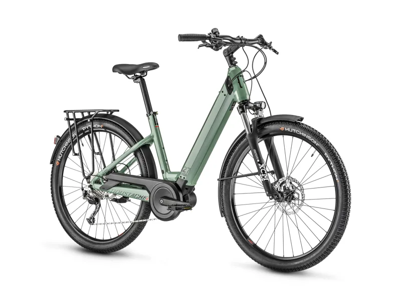 Moustache Xroad 1 Open 500Wh Electric Hybrid Bike in Pastel Green-1